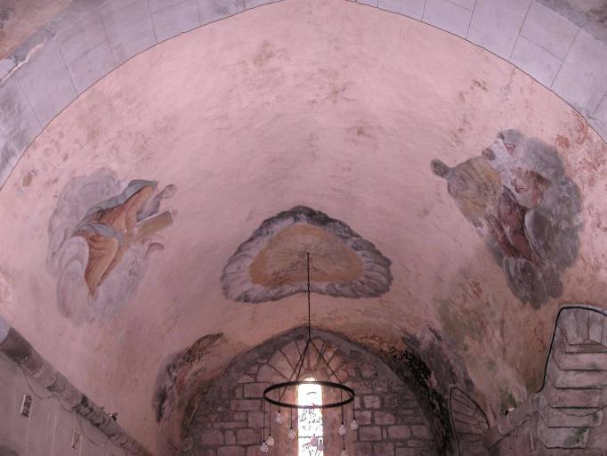 Peinture monumentale des voûtes du choeur et de la chapelle nord : les évangélistes