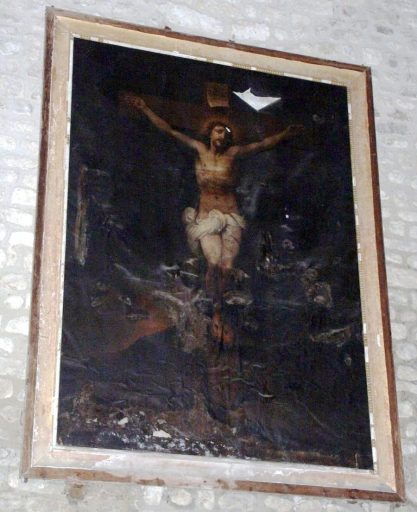 Tableau et cadre : Christ en croix