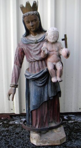 Statue : Vierge à l'Enfant couronnée