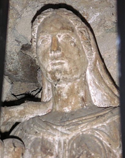 Détail du visage de la Vierge.