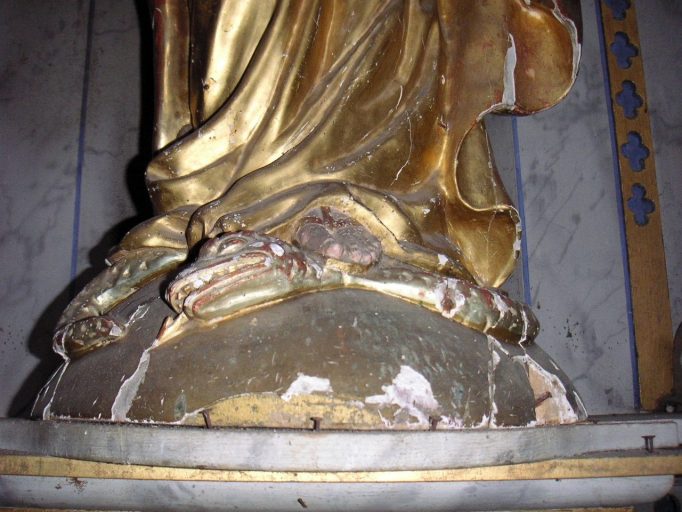 Détail du globe. - © Ministère de la culture ; © Conseil Général de la Creuse, Conservation des antiquités et objets d'art