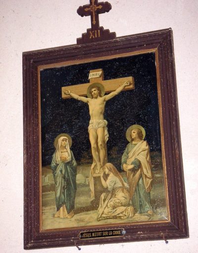 Station XII : Jésus meurt sur la croix.