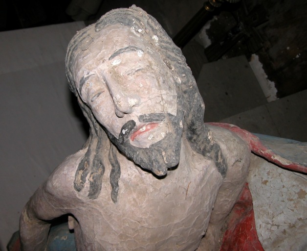 Détail du visage du Christ.