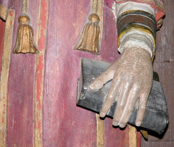 Détail de la main gauche.