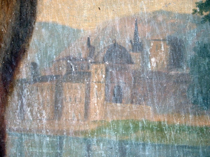 Détail du paysage sur le côté droit.
