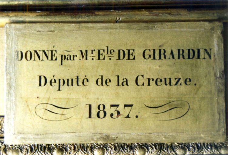 Détail du cartel.