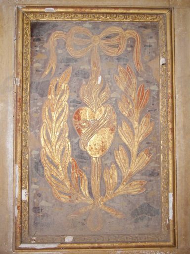 Détail du panneau central de l'aile gauche : le Sacré Coeur de Jésus.