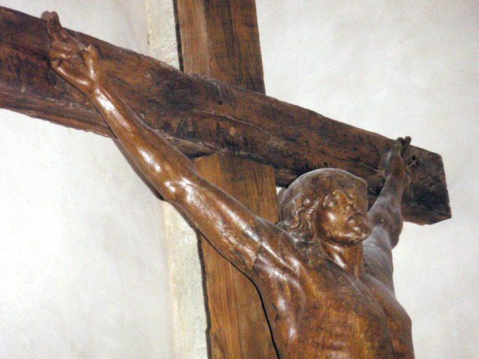 Détail du visage du Christ.