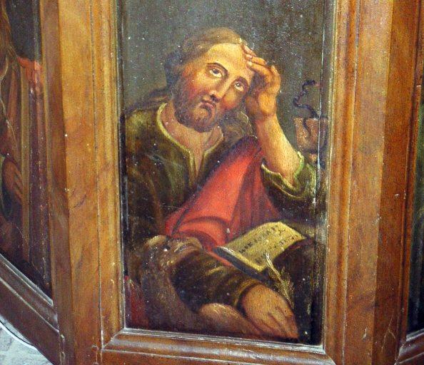 Détail du panneau de saint Jean et l'aigle.