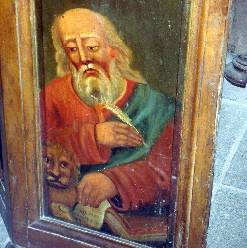 Détail du panneau de saint Marc et le lion.