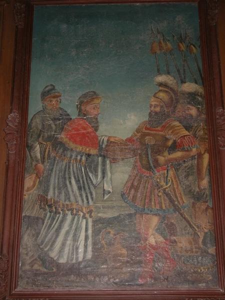 Vue du tableau représentant La Rencontre d'Abraham et de Melchisedech.