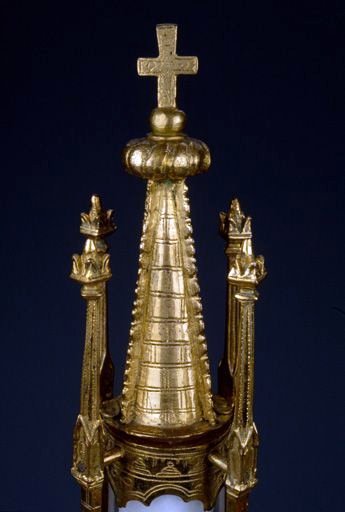 Détail du couvercle de la monstrance.