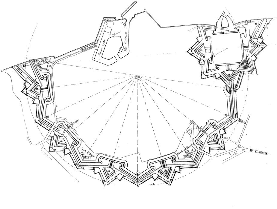 plan de la citadelle et des fortifications