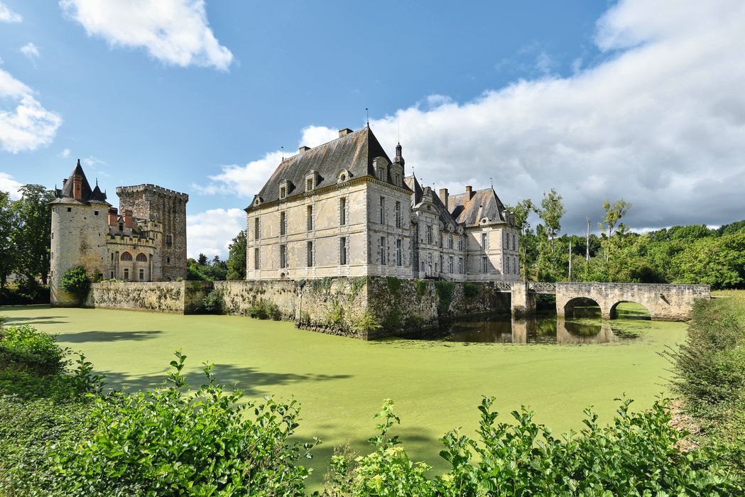 vue générale du château dans son environnement depuis le Nord-Est