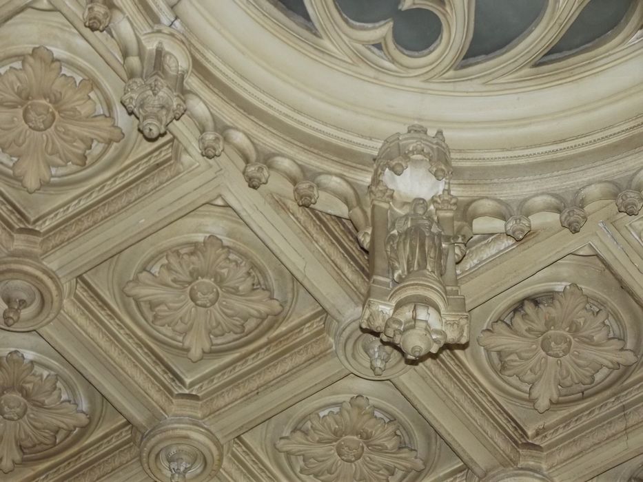 pavillon central, 1er étage, plafond, détail