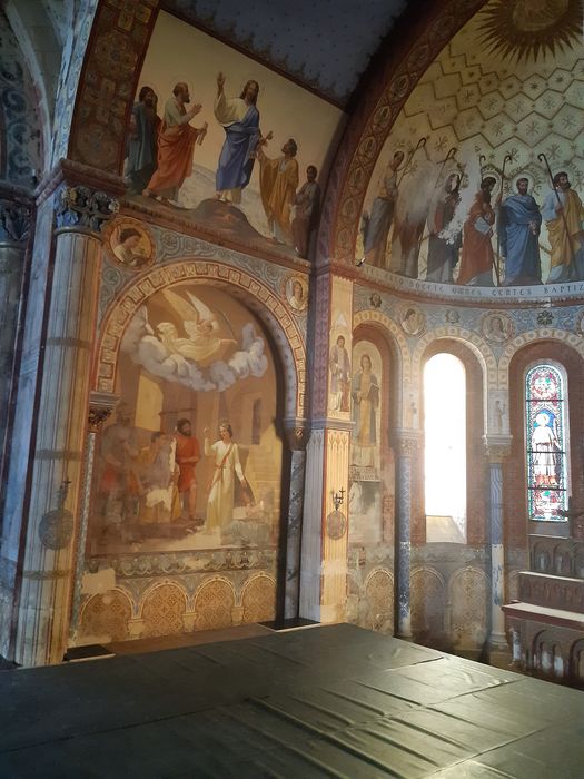 chapelle Saint-Laurent, choeur, peinture monumentale, vue partielle