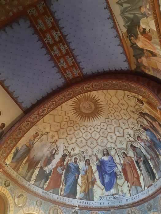 chapelle Saint-Laurent, abside du choeur, peinture monumentale