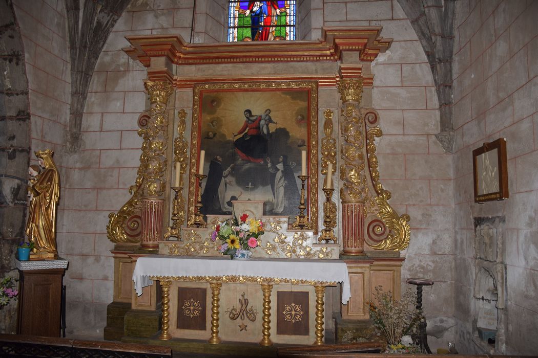 retable dit de la Vierge, tableau : Donation du rosaire (la)