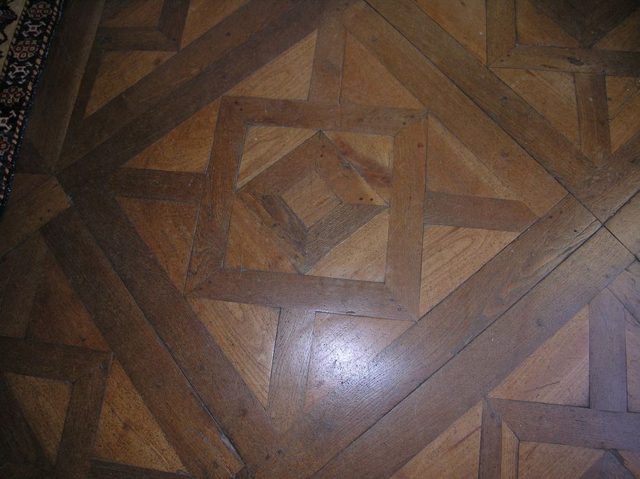 rez-de-chaussée, pièce non localisée, détail du parquet