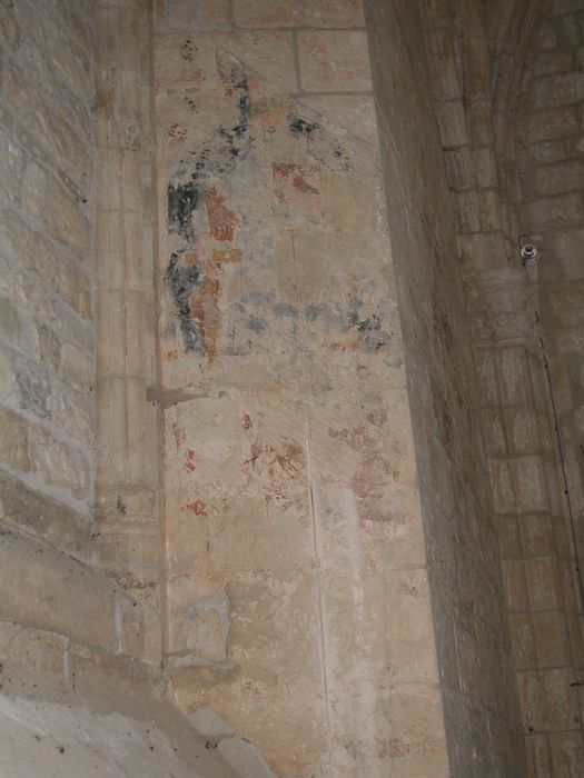 mur est du choeur, baie, fragment d'une peinture monumentale