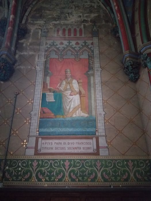 église, chapelle absidiale, peinture monumentale, vue partielle