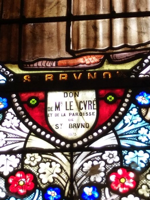 verrière ; Saints Brunon et Simon, détail