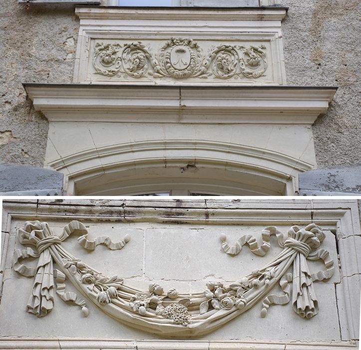 façade ouest du logis, détails décoratifs