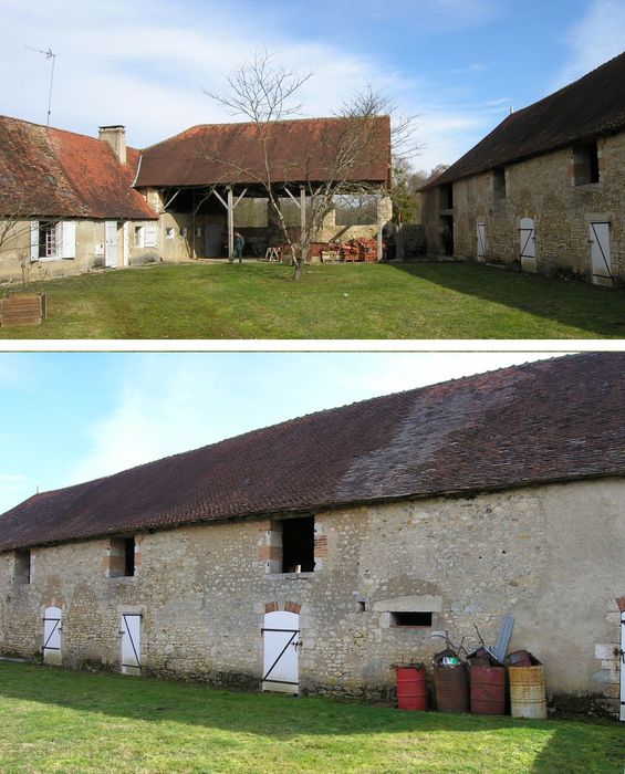 ferme de la Bordière : Façades sur cour, vue partielle