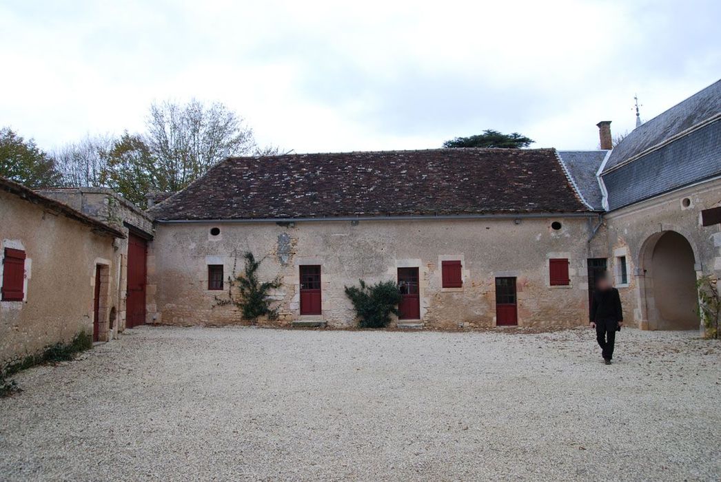 cour intérieure, aile nord, façade sud