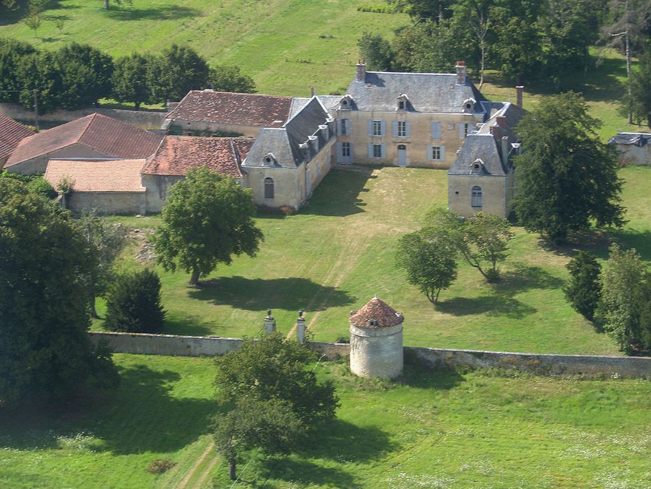 vue aérienne de l’ensemble des bâtiments