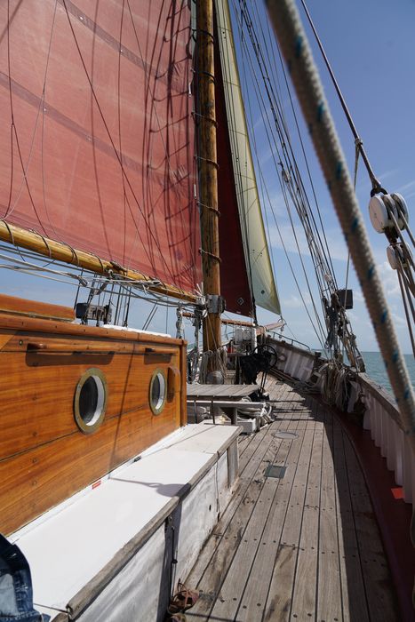 bateau de plaisance : ketch aurique de grande croisière, ex-harenguier (588807 H) dit Notre-Dame-des-Flots