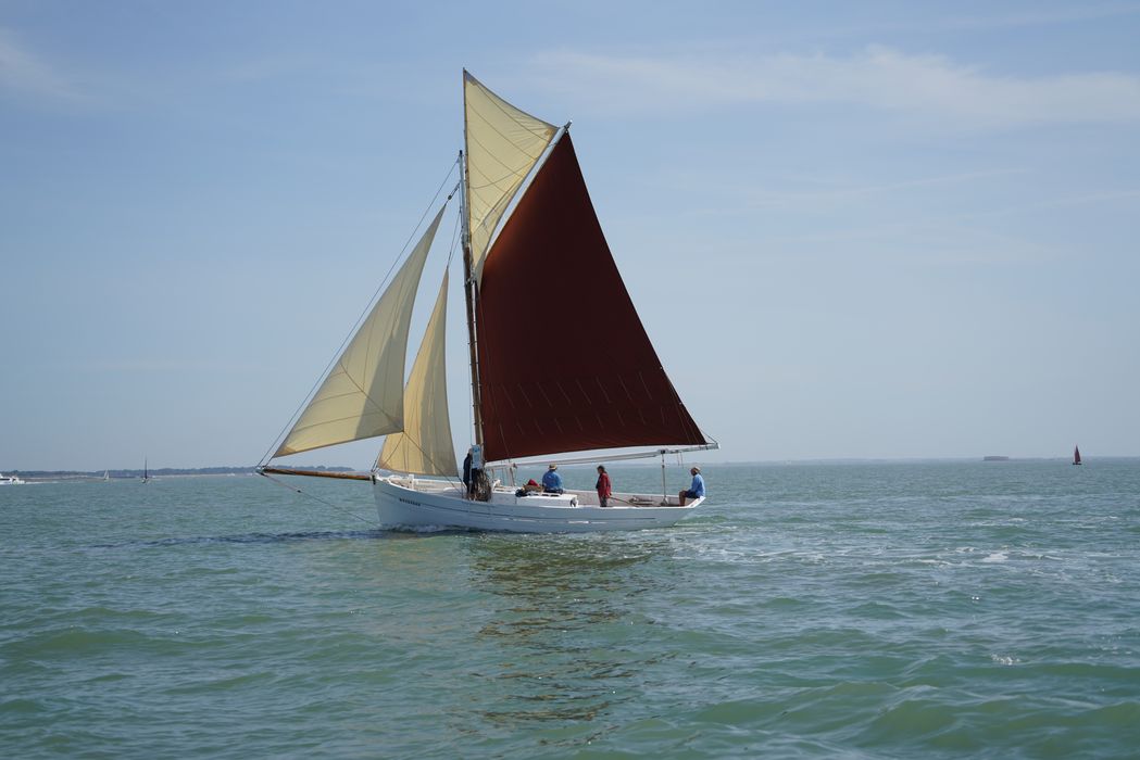 bateau La Flèche, bac ostréicole mixte gréé en sloop
