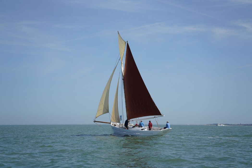 bateau La Flèche, bac ostréicole mixte gréé en sloop
