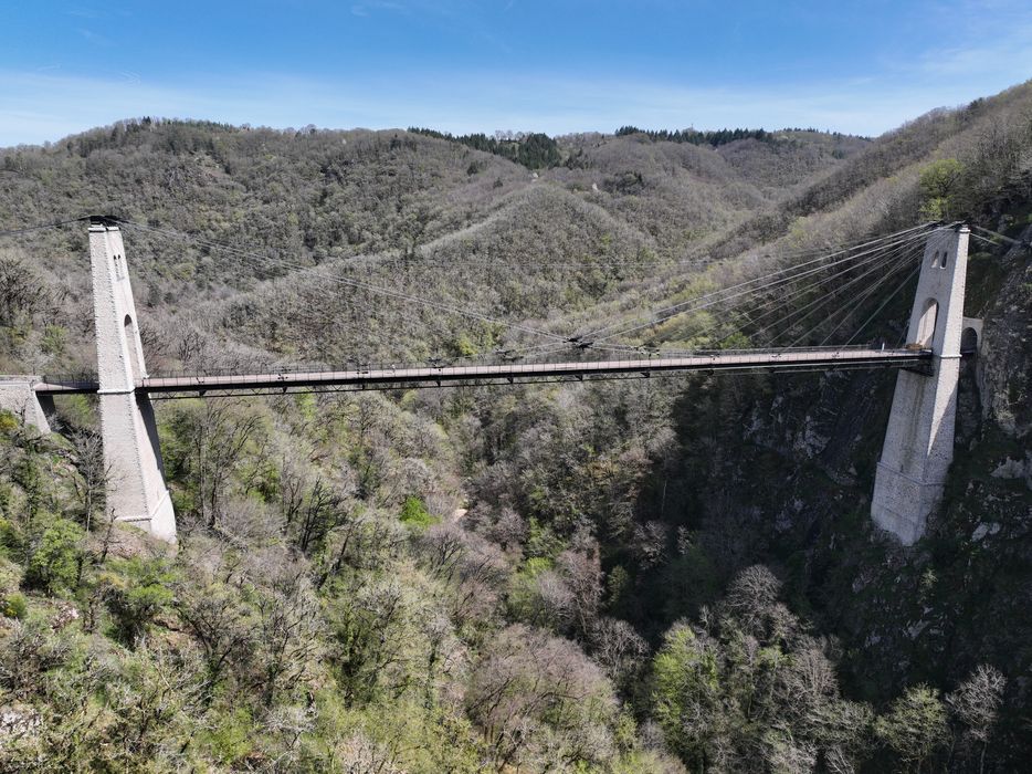 vue générale du viaduc dans son environnement depuis le Sud-Ouest