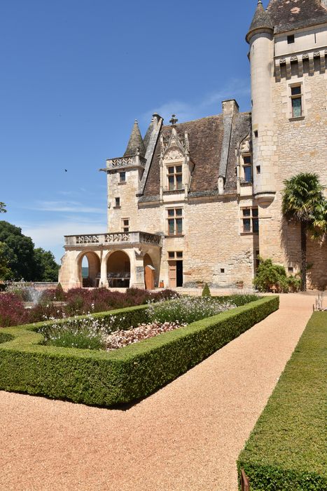 château vue sud-ouest, broderies (art topiaire)