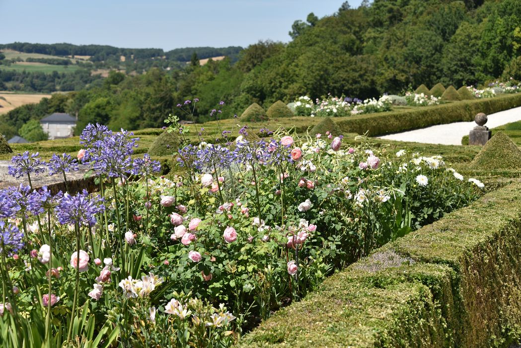 massif fleuri, broderies (art topiaire)