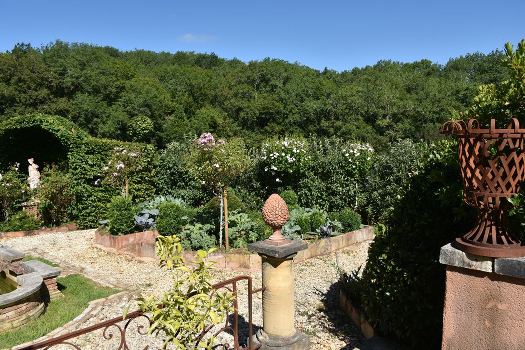 parterre, haies, potager