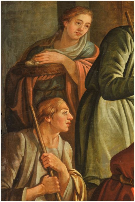 tableau : Adoration des bergers, détail