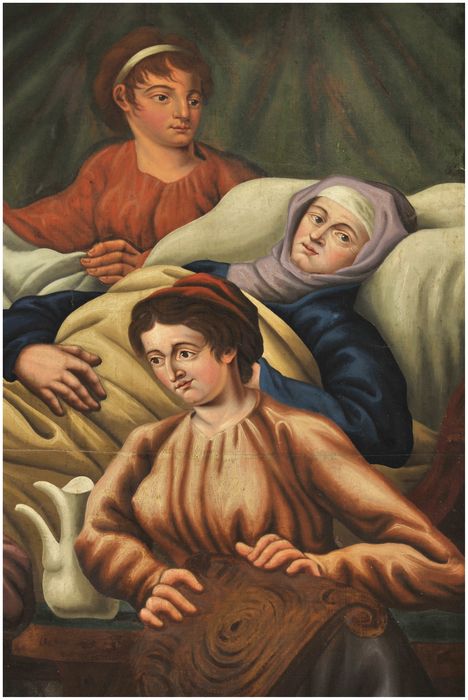 tableau : Naissance de la Vierge, détail