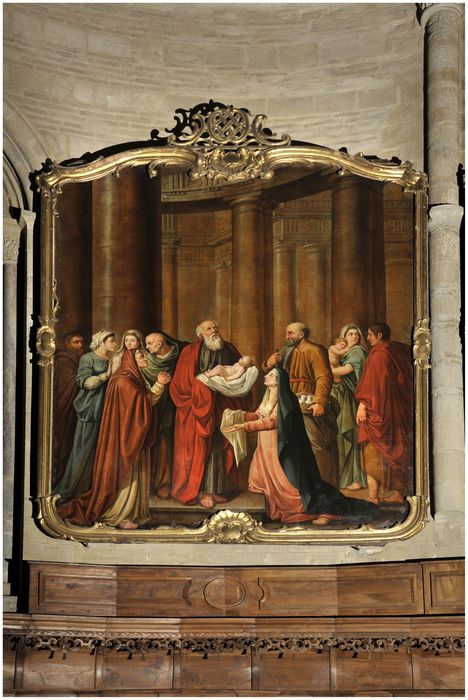 tableau : Présentation au Temple ; cadre