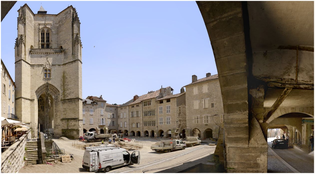 Eglise Notre-Dame : Clocher porche, élévation ouest, vue générale