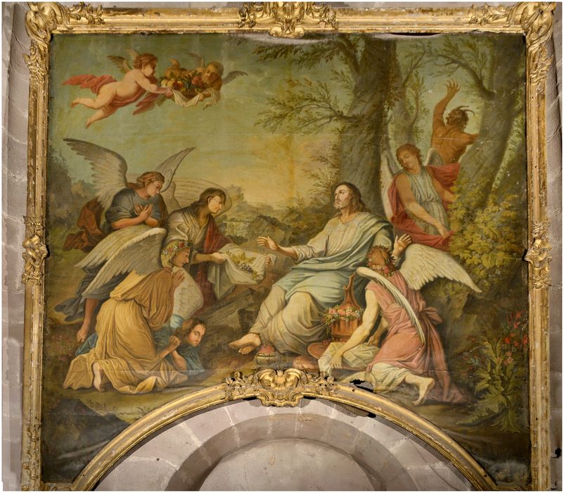 Tableau : Christ servi par les anges