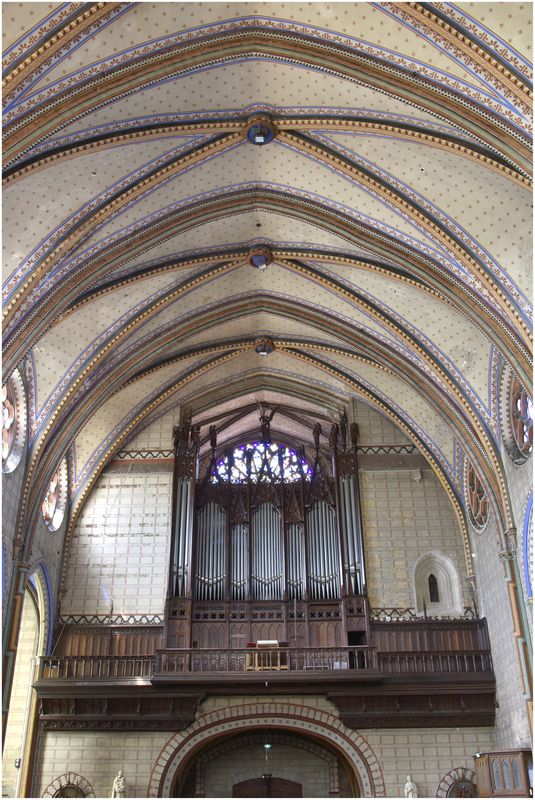 Grand orgue Cavaillé-Coll, sculptures dessinées par Violle-le-Duc.