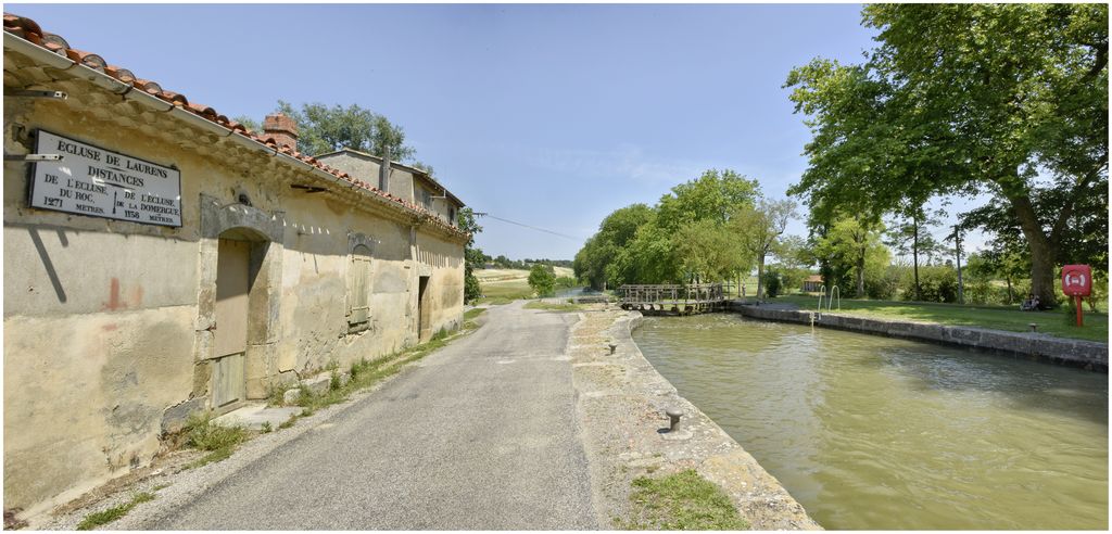 Ecluses de Laurens et maison éclusière.