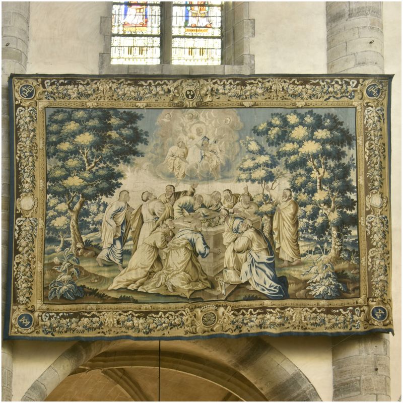 Tapisserie d'Aubusson. Scène de la vie de la Vierge.