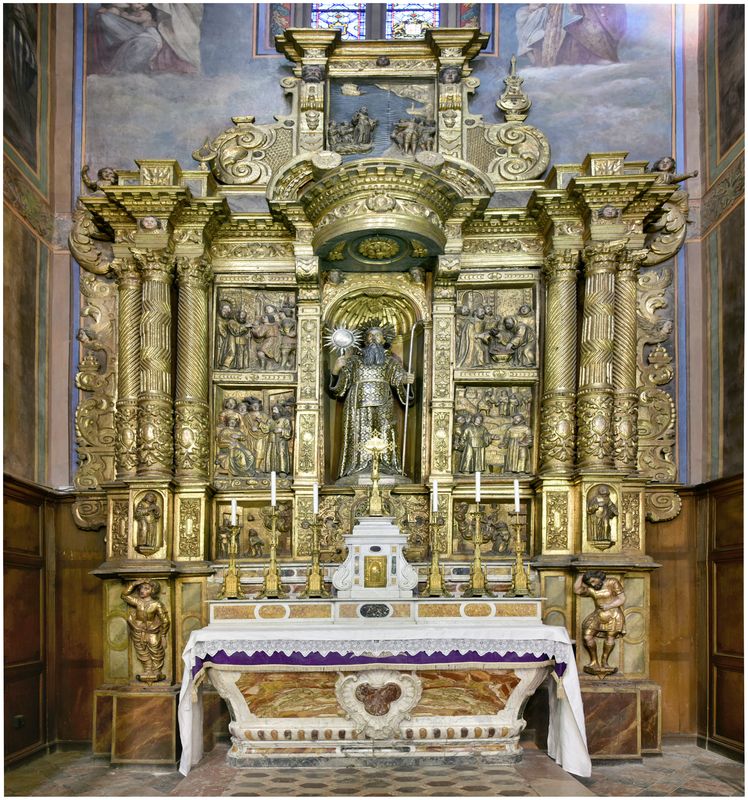 7e chapelle Nord. Retable de saint François-de-Paule.