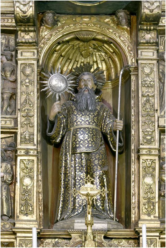 Retable de saint François-de-Paule. Statue de saint François de Paule.