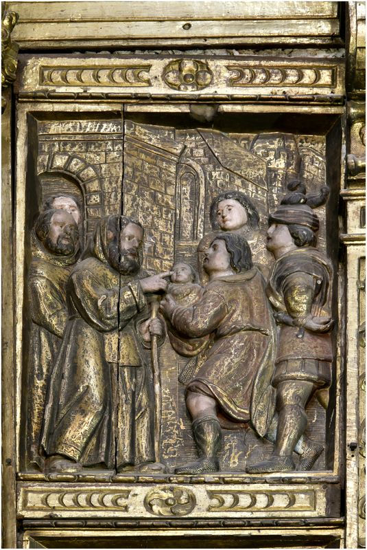 Retable de saint François-de-Paule. Panneau de gauche : le Miracle de Cosenza.