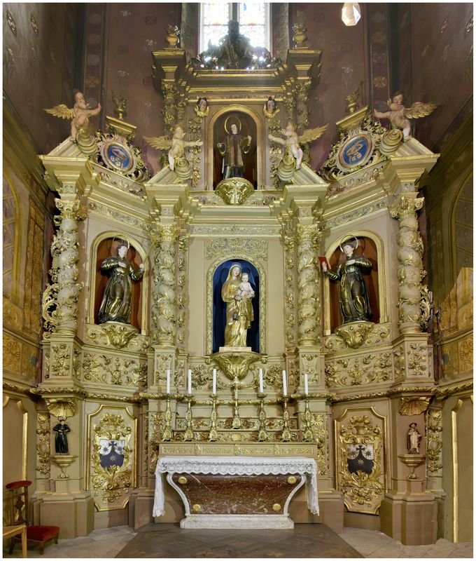 5e chapelle Sud. Retable de Notre-Dame-du-Mont-Carmel