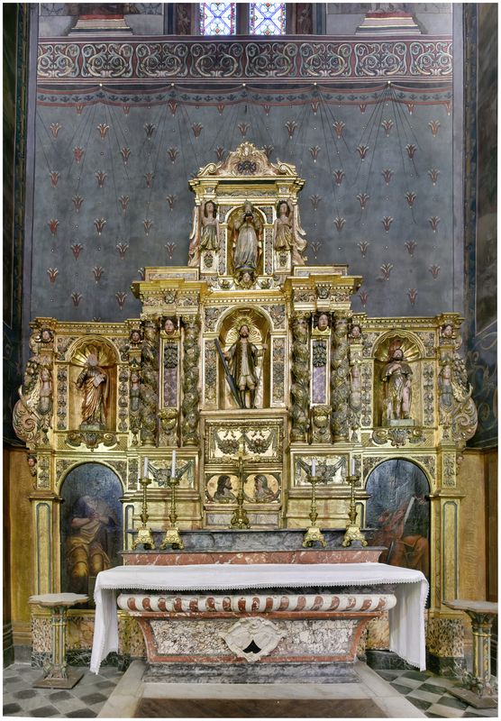 2e chapelle Nord. Retable de saint Gaudérique.